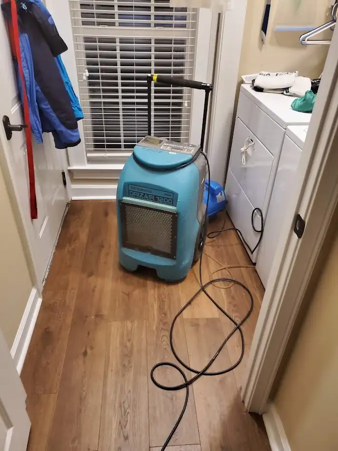 Commercial dehumidifier deployed for Flood Damage Cleanup in Oakville
