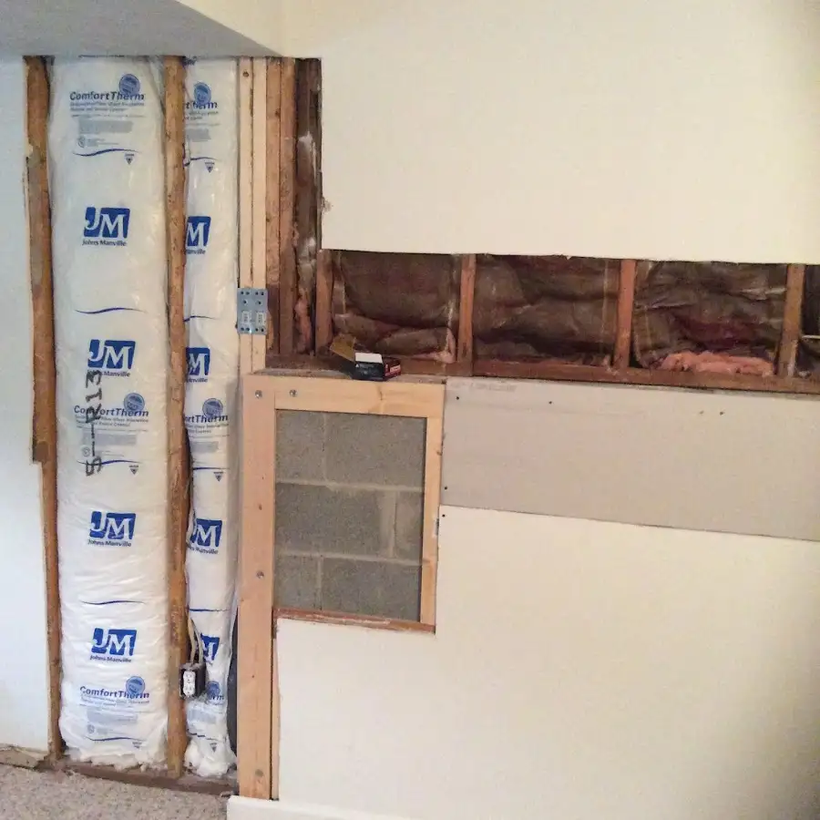 Wall insulation replacement during Odor Removal & Deodorization in Oakville